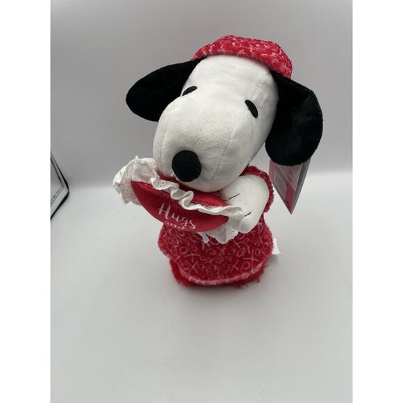 Snoopy Valentine Greeter NEW 2025 Hearts Pajamas 11" Plush Peanuts Waddler - Picture 2 of 13